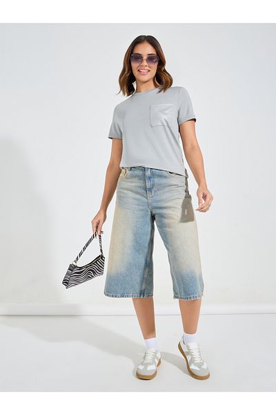 Styli Regular Fit Printed Pocket Detail T-Shirt