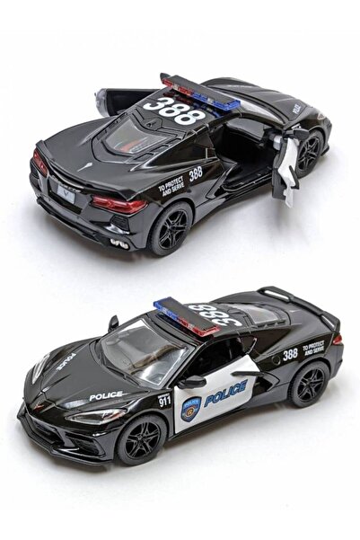 Kinsmart Corvette 2021 Polis Arabası Metal Araba 1 adet