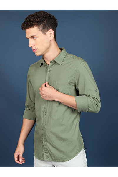 Highlander By Styli Slim Fit Cotton Casual Shirt