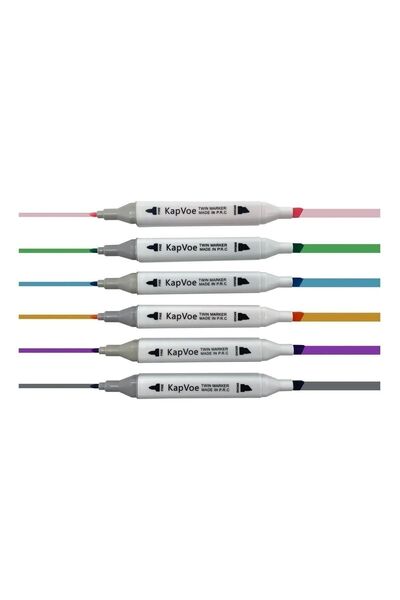 KAPVOE 100 Adet Çift Uçlu Touch Marker Art Tasarım Keçeli Kalem Boya Seti+ düzenliyici Stand + çanta