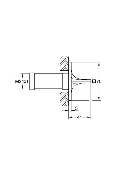 Grohe Allure Built-in Stop Valve -19334001 Model