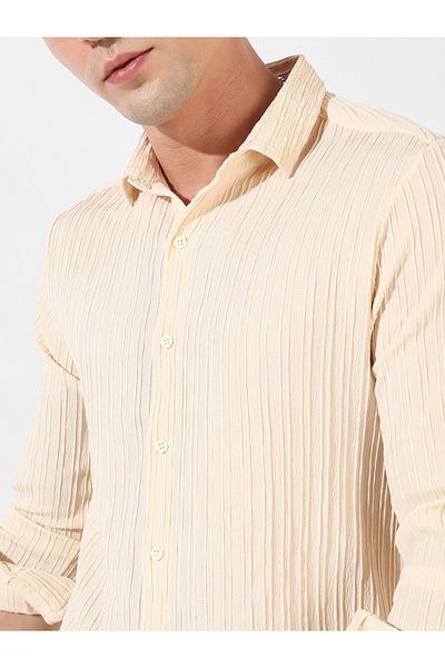 Campus Sutra By Styli Self-Design Textured Button-Down Shirt
