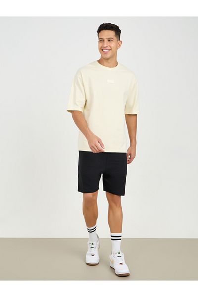 Styli Oversized Silicon Badge Detail Terry T-Shirt
