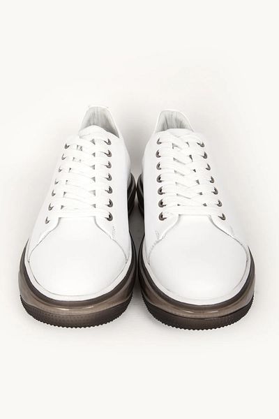MARCOMEN 19373 Pantofi casual din piele pentru bărbați - Talpă transparentă