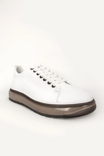 MARCOMEN 19373 Pantofi casual din piele pentru bărbați - Talpă transparentă