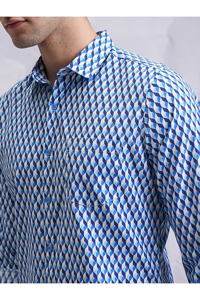Highlander By Styli Slim Fit Printed Casual Shirt
