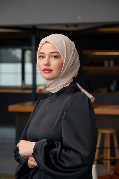 FRESCO SCARFS İpekhan Cotton Voile - Κρεμ σάλι