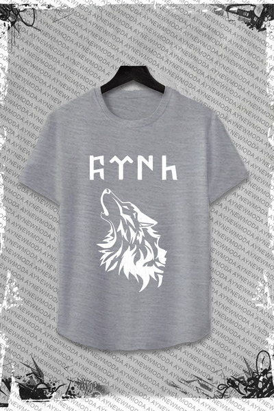 Massgai Μπλουζάκι και σορτς Ulu Wolf Printed Unisex Oversize - Σετ 2 τεμαχίων