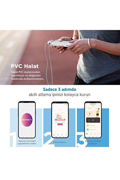 NEUTRON Ayarlanabilir Akıllı Bluetooth Atlama Ipi