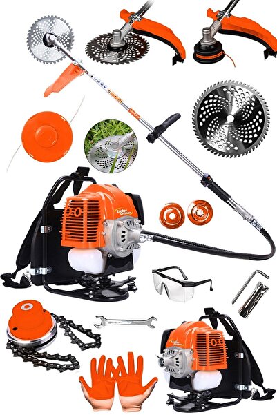 Lieber German Teknoloji 2.4 Hp Sırt Tipi Benzinli Motorlu Ot Çalı Çim Biçme T...