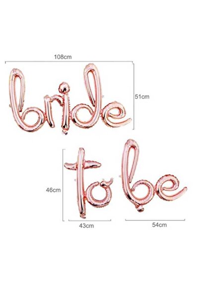 aşkın concept Bride To Be Rose Gold El Yazısı Folyo Balon Büyük Boy
