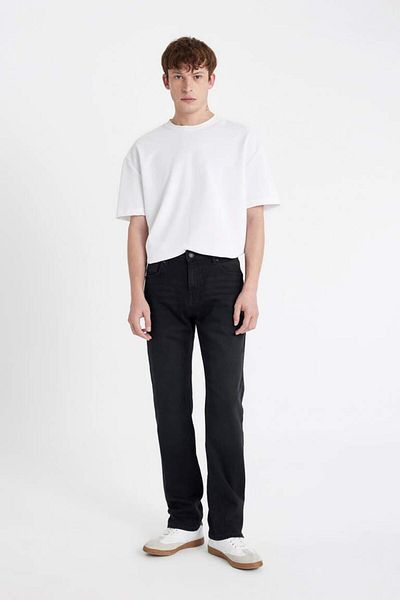 DeFacto Sergio Regular Fit - Tube Leg Jeans, Κανονική μέση