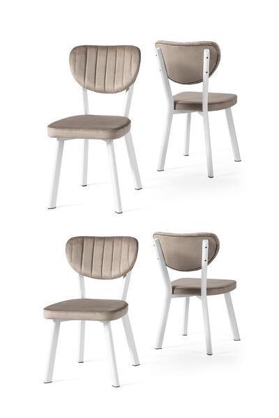 Erezogulları Mobilya Star Demir Mutfak Sandalyesi 4 Lü Set