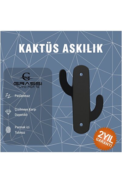 Grassi Kaktüs Desenli Metal Askılık - Dekoratif Metal Elbise Askısı