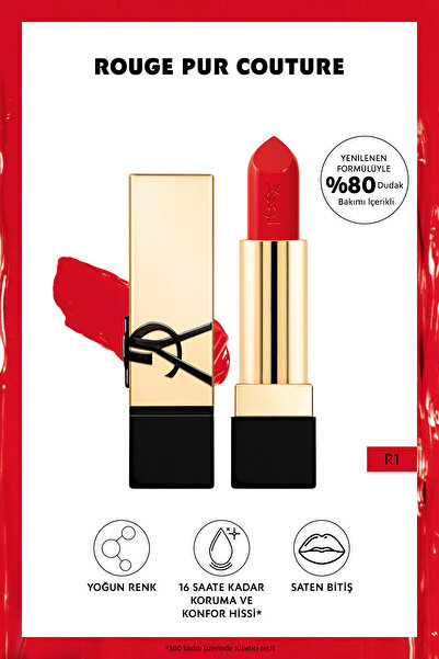 Yves Saint Laurent Rouge Pur Couture Saten Bitişli Ruj - R1 3614273945165