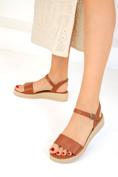 SOHO Tan Matte Women's Sandals - Model 19146