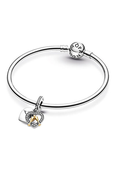 Pandora İki Renkli Mutlu Yıl Dönümleri Sallantılı Charm