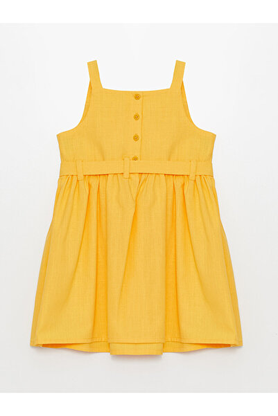 LC Waikiki Double Breasted Neckline Strap Baby Girl Dress