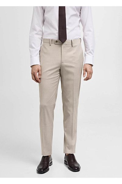 MANGO Man Slim Fit Stretch Fabric Fabric Trousers