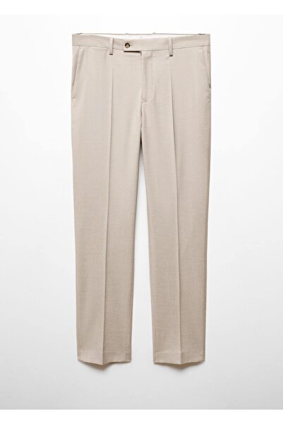 MANGO Man Dar kesim streç kumaştan kumaş pantolon