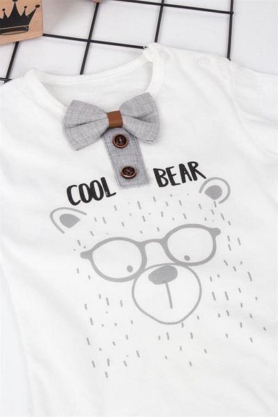 TRENDİMİZBİR Cool Bear Printed Slipet for Baby Boy