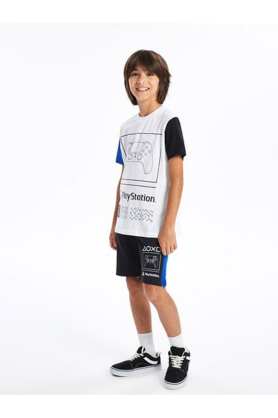 LC Waikiki Lcw Elastic Waist Playstation Printed Boys' Shorts