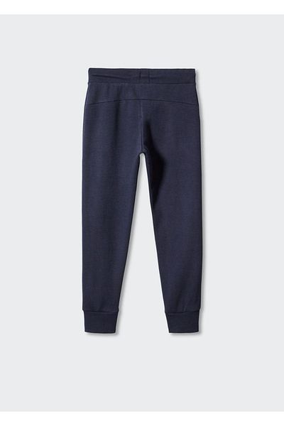 MANGO Kids Pantaloni albastru închis pentru copii