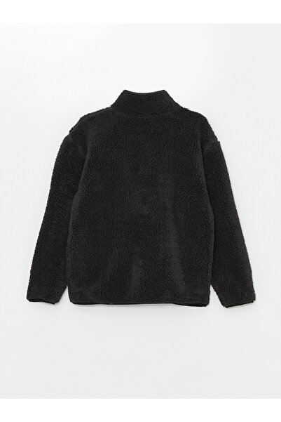 LC Waikiki Comfortable Stand Collar Fleece Boy's Zippered Sweatshirt