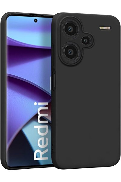 Store Modalist Matte Silicone Xiaomi Redmi Note 13 Pro Plus 5G için Kılıf Siy...