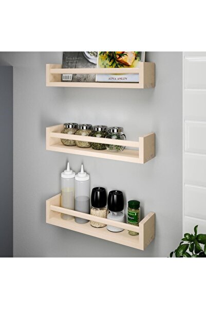 IKEA Bekvam Ahşap Mutfak Rafı - Baharat Rafı