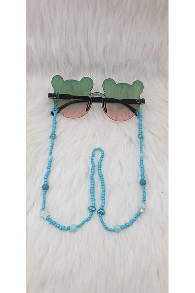 HAPPY HANDMADE Bead Detailed Heart Glasses Chain for Girls - Gift, Card