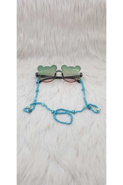 HAPPY HANDMADE Bead Detailed Heart Glasses Chain for Girls - Gift, Card