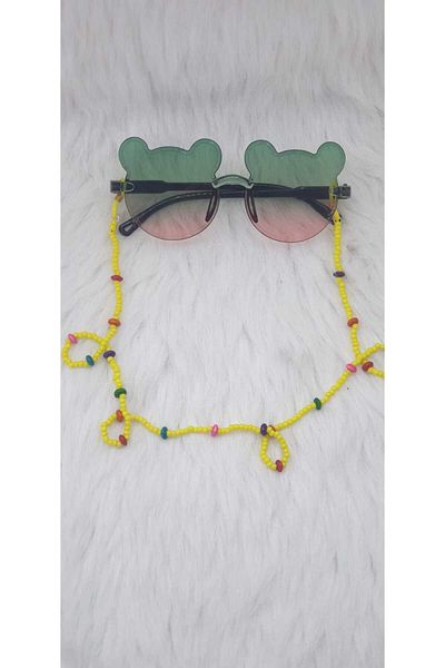 HAPPY HANDMADE Bead Detailed Heart Glasses Chain for Girls - Gift, Card