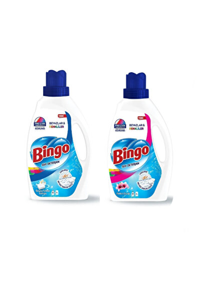 Bingo Sıvı Çamaşır Deterjanı Beyaz Sabun 2600 ml + Amber Çiçeği 2600 ml SET RENKLİ VE BEYAZLAR