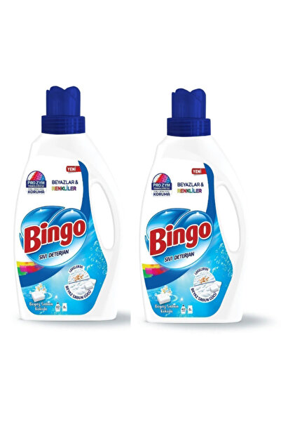 Bingo Sıvı Çamaşır Deterjanı Beyaz Sabun 2600 ml 2'li RENKLİ VE BEYAZLAR