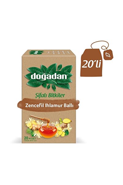 Doğadan Zencefil Ihlamur Ballı Bitki Çayı 20’Li