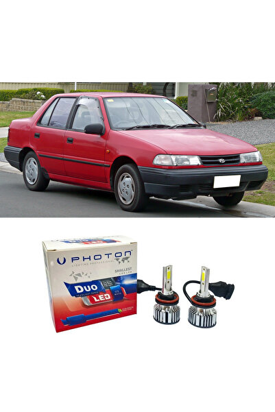 Photon Hyundai Excel Led Xenon Uzun + Kısa Far Ampulü H4 Duo Yeni Seri Beyaz
