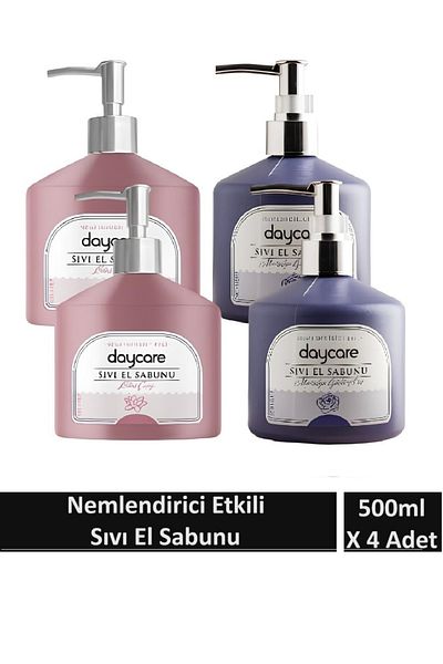 Daycare 4 Pieces of Moisturizing Soap - Lotus Flower, Marseille Rose and Iris 500 ML