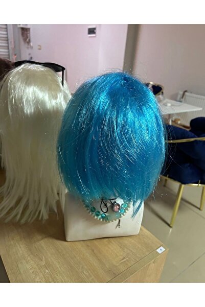 ABAKSESUAR Sentetik Mavi Peruk