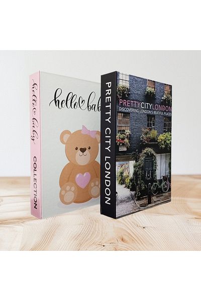 BayCazip 2-Piece Decorative Book Look Box Set
