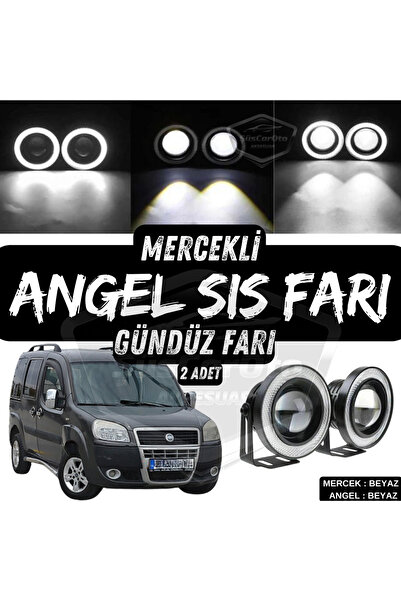 ŞüsCarOto Aksesuar Fiat Doblo D2 2005-2010 Uyumlu Mercekli Angel Sis Farı Met...