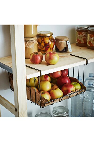 IKEA Mutfak Asılabilir Dolap Düzenleyici 31x30x18 cm Dolap Askısı Tel Sepet Çelik