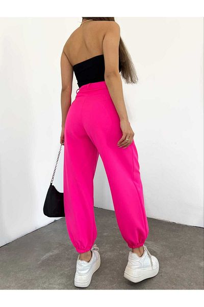 Bella Dossi High Waist and Belted Women's Sports Baggy Trousers - Elastic Leg