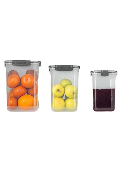 TOPTANFONİ مجموعة من 3 حاويات تخزين إمداد مربعة - 0.750 مل 1250 لتر 2100 لتر ...