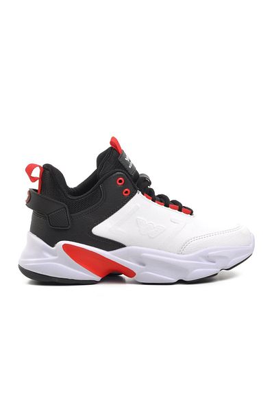 WALKWAY Pantofi de baschet unisex cu șireturi albi Slam Dunk