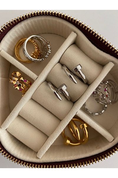 ringbox Tarnish Stainless Steel Brand Model Silver Color Nail Ring