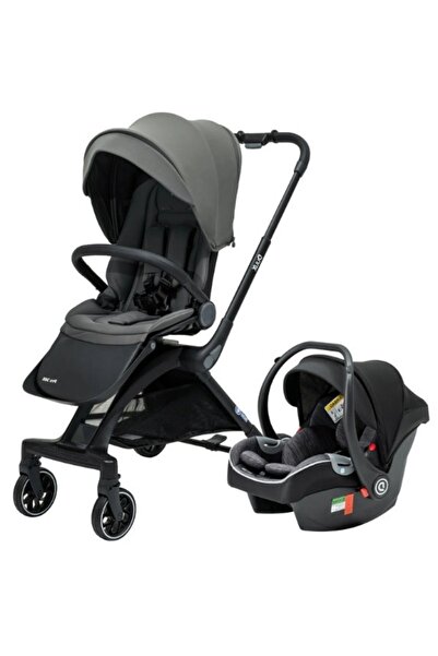 Duux Pro 360  Derece Dönebilen Çift yönlü Travel Sistem Bebek Arabası Black