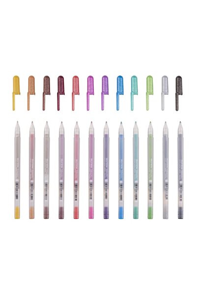 Sakura Gelly Roll Jel Mürekkepli Kalem 12 Renk Metallic Shiny Set