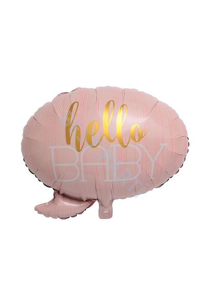 BEST PARTİ DOĞUM GÜNÜ PARTİ SÜSLERİ Pink Foil Balloon - Hello Baby 60 cm