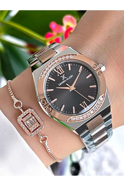 Daniel Klein Steel Cord 30 Meters Water Resistant Women's Wristwatch + Bracelet